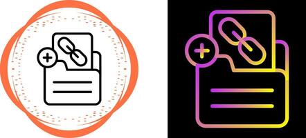 Document Insert Link Vector Icon