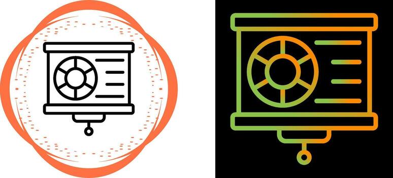 icono de vector de visualización de datos