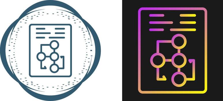 documento flujo de trabajo vector icono