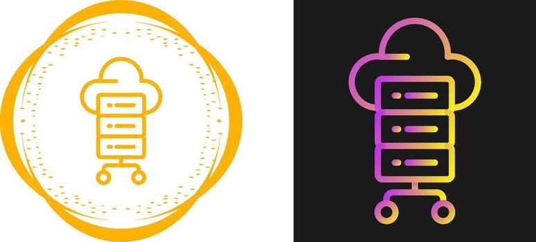 icono de vector de computación en la nube