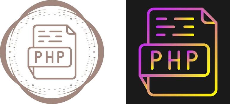 icono de vector de php