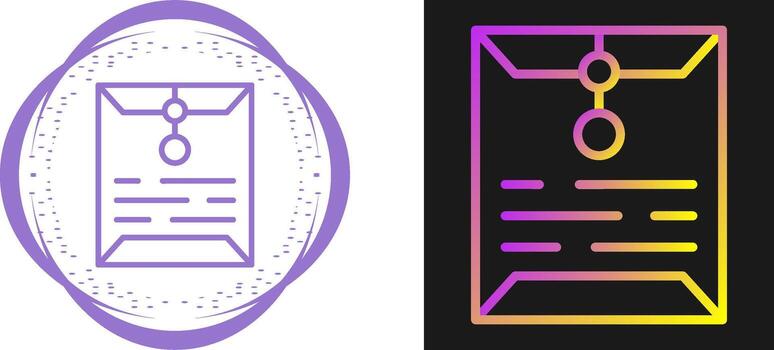 icono de vector de sobre