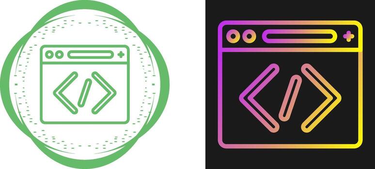 icono de vector de codificación