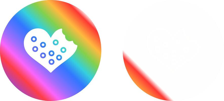 Heart shaped cookies Vector Icon