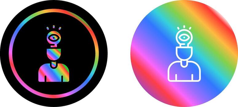 Visual Thinking Vector Icon