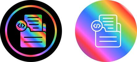 Document Insert Code Vector Icon