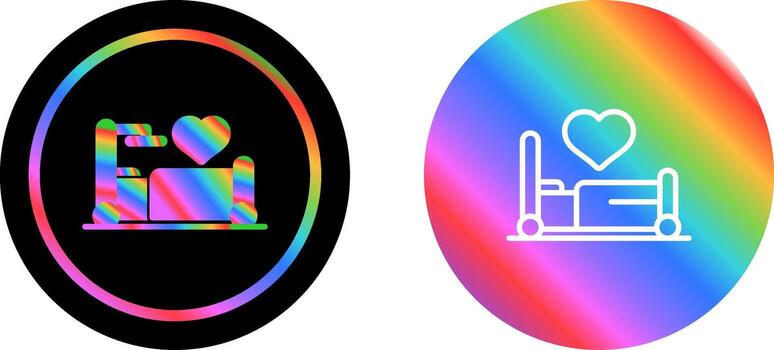 icono de vector de cama