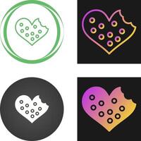 Heart shaped cookies Vector Icon