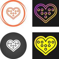 Chocolates in heart Box Vector Icon