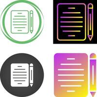 Pencil and paper Vector Icon