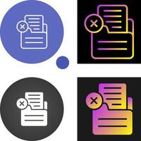 Document Rejected Vector Icon