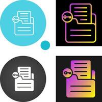 Document Unlock Vector Icon