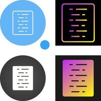 Document Align Center Vector Icon