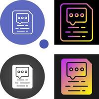 Document Insert Comment Vector Icon