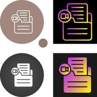 Document Insert Video Vector Icon