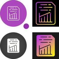 Document Insert Graph Vector Icon