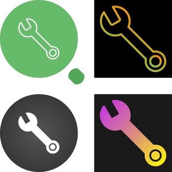 icono de llave inglesa vector