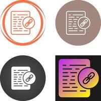 Document Link Vector Icon