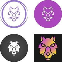 icono de vector de lobo