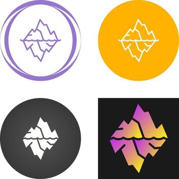 icono de vector de glaciar