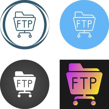 ftp servidor vector icono