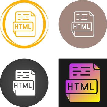 icono de vector html