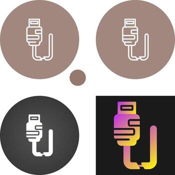 Broken Cable Vector Icon