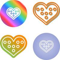 Chocolates in heart Box Vector Icon