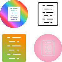 Document Align Center Vector Icon