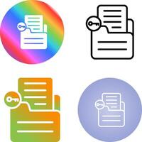 Document Unlock Vector Icon