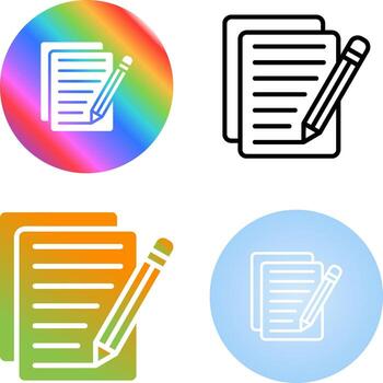icono de vector de edición de documento