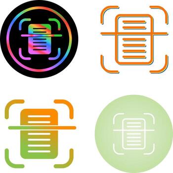 Document Scanning Vector Icon