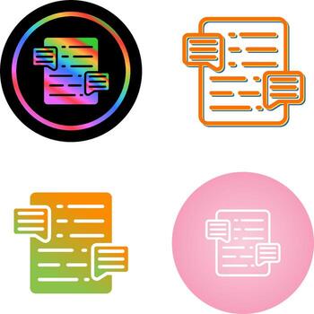 documento comentando vector icono