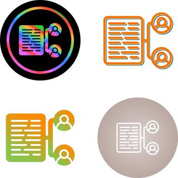 documento colaboración vector icono