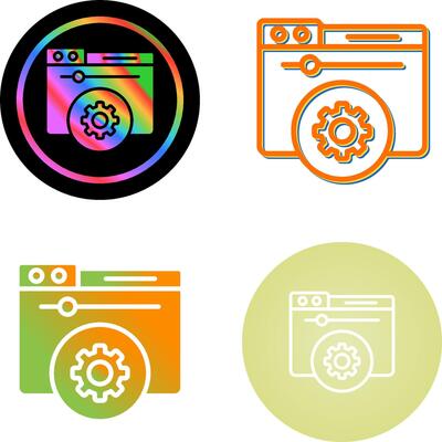 Hosting Control Panel Vector Icon