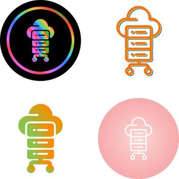 icono de vector de computación en la nube