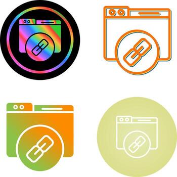 icono de vector de enlace