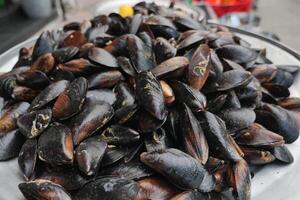 Fresh Black Shell Recipe With Lemon Turkish Food photo