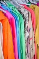 colorful women cloths display for sale photo