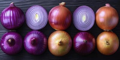 AI generated Crunchy and Flavorful, Fresh Onions Straight from the Garden. photo