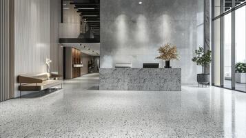 AI generated Seamless Texture of Natural Grey Terrazzo Marble Floor photo