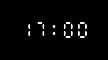 20 second countdown digital timer on black background. Free Video