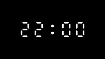 25 second countdown digital timer on black background. Free Video