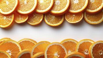 AI generated Testy Elegance, Frame Made of Orange Slices photo