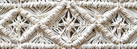 AI generated Handmade macrame pattern photo