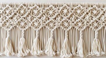 AI generated Handmade macrame pattern photo