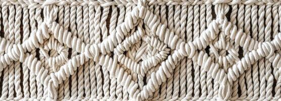 AI generated Handmade macrame pattern photo