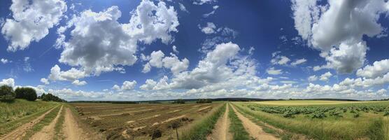 AI generated Cloudy sky in the summer background photo