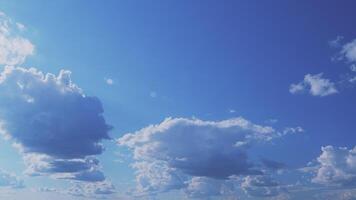 Nature Weather Blue Sky Day Light. Floating Transforming Cumulus Clouds On A Sunny Day. video