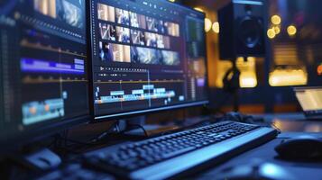 AI generated Discuss the evolution of video editing software technology over the past decade and its impact on the role of video editors and designers photo
